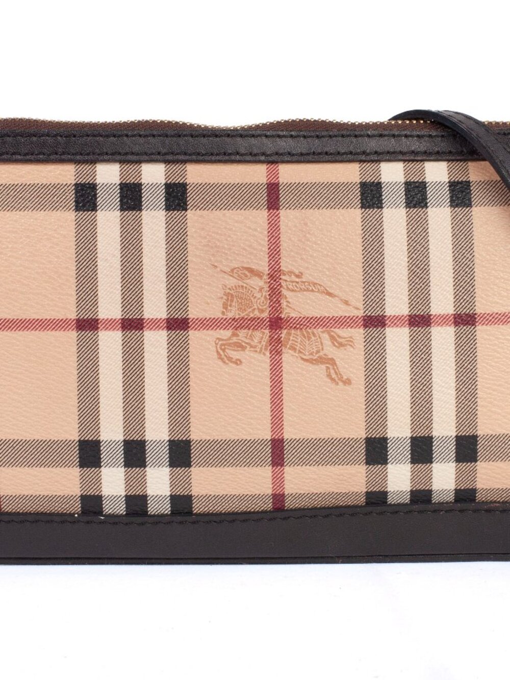 Authentic Burberry Haymarket Check Small Peyton Crossbody Clutch Bag